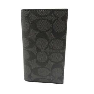 Coach - Uni Wallet Phone Case F32625 Charcoal Black